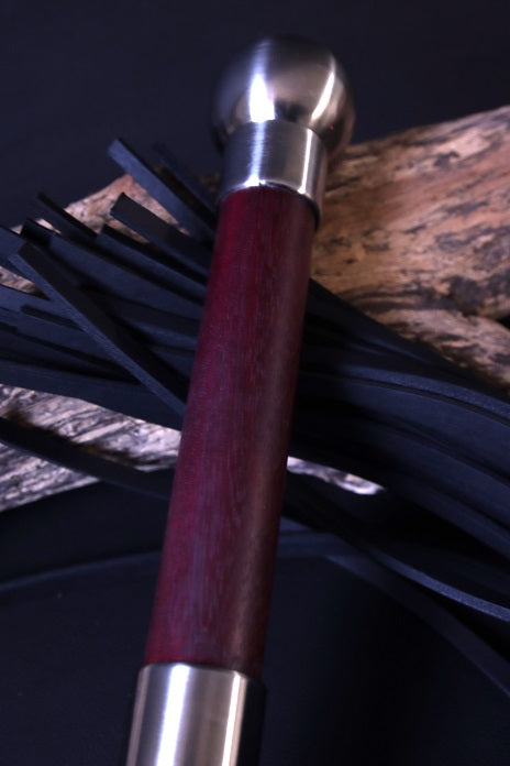 Flogger mit Griff aus Amaranth Holz ( Purple Heart)