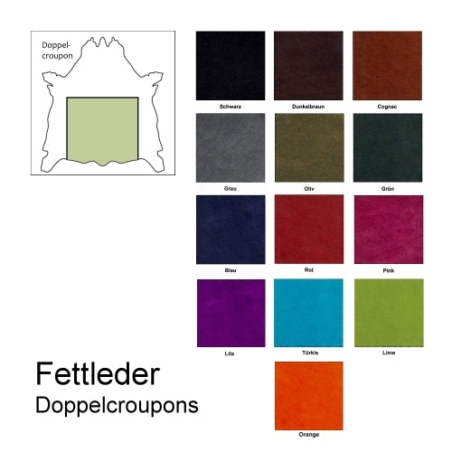 Flogger mit 15 Tails aus Fettleder und Griff aus schwarzem Designholz