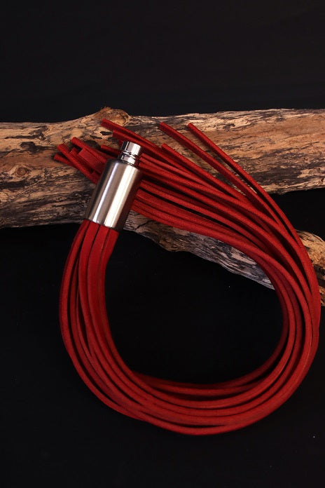 Peitschenaufsatz mit 20 Fettleder Riemen