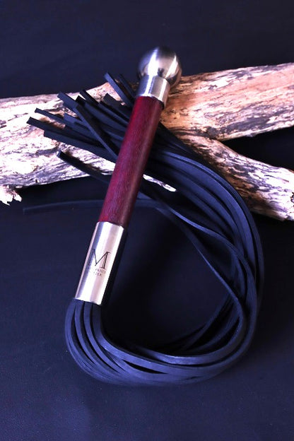 Flogger mit Griff aus Amaranth Holz ( Purple Heart)