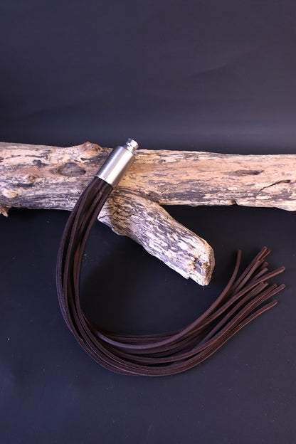 Peitschenaufsatz mit 15 Fettleder Riemen