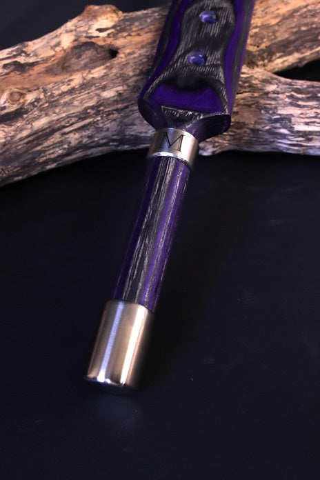 Paddle aus Designholz Lila , Grau und Weiß