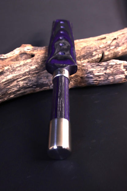 Paddle aus Designholz Lila , Grau und Weiß