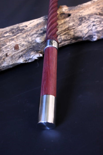 Schlagstock aus Holz mit Kannelur