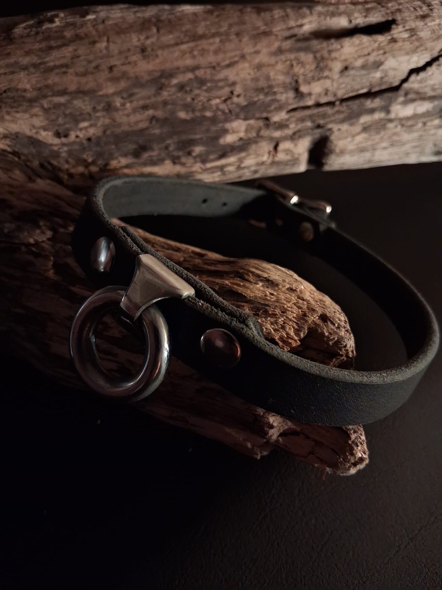 Halsband ,,Daily'' aus Fettleder 15 mm breit