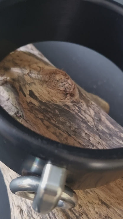 Exklusiver Halsreif aus Aluminium – einfarbig eloxiert, mit Edelstahlring